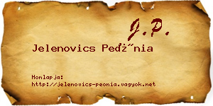 Jelenovics Peónia névjegykártya